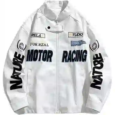 特斯型 美式街头复古痞帅高级感潮牌飞行夹克机车服透气皮衣外套 男女同款