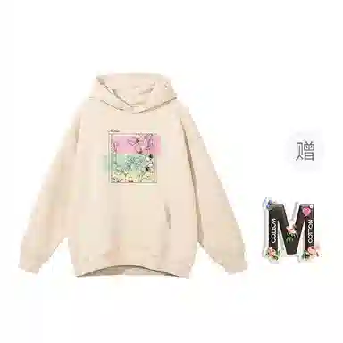 棉购 连帽加绒加厚长袖上衣外套个性潮流休闲舒适卫衣 女款
