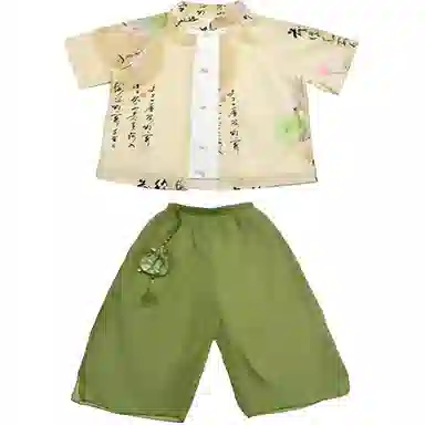 米囹汉服夏季中国风 洋气儿童套装 儿童款