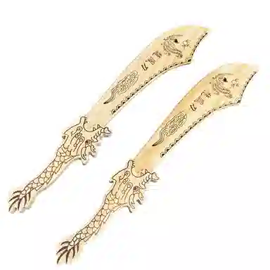 锦象鹤 全木龙凤刀 成品模型