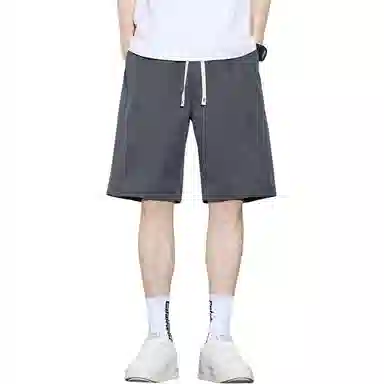 童先森 冰丝夏季薄款宽松外穿速干夏天凉感运动五分休闲短裤 男款