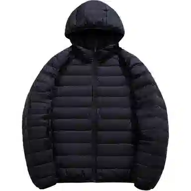 鸭鸭 纯色舒适时尚连帽轻薄羽绒服 男款