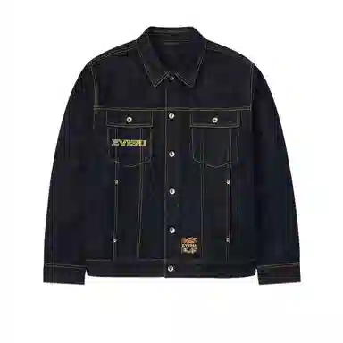 EVISU Crane Embroidered Denim Jacket