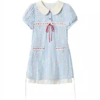 苏九儿 甜美娃娃领可爱减龄短袖连衣裙 女款