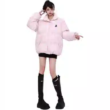 柏黛妃 面包服保暖夹棉简约舒适外套棉服 女款