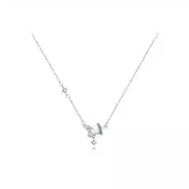 【纯银999】 六桂福珠宝 星月系列 小众设计经典百搭学生日常简约高级感精致轻奢转运约会通勤温柔气质可调节锁骨链#好运 足银 项链 女款