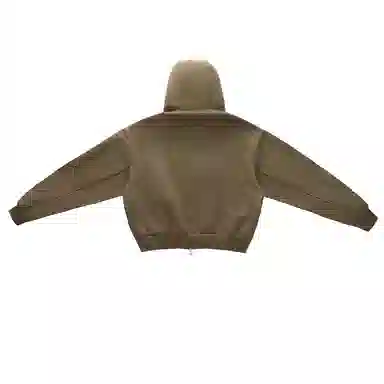 【dme】 日式简约复古休闲宽松重磅港风运动日常户外拉链连帽潮牌口袋百搭纯色长袖上衣秋季情侣外套卫衣 男女同款