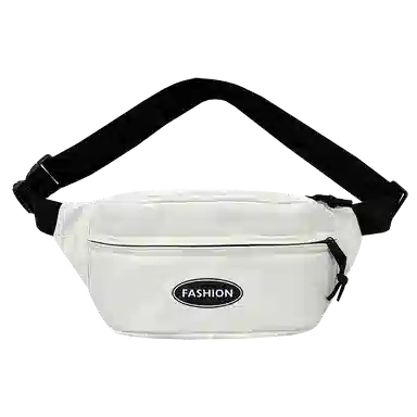 南潇湘 原宿工装风运动百搭骑行斜挎包初高中大学生大容量出行单肩包男生背包 尼龙 胸包 常规 男女同款情侣款 白色/黑色