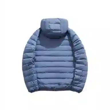 鸭鸭 纯色舒适时尚连帽轻薄羽绒服 男款