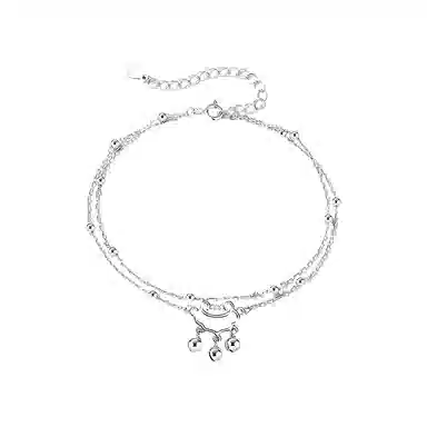 饰伴 皎锁铃光高级感 精致轻奢小众设计日常百搭  #好运 合金 脚链 男女同款情侣款