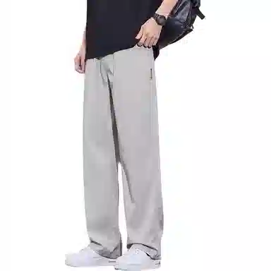 Tongxiansen Loose Straight Mid-Rise Pants
