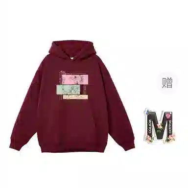 棉购 连帽加绒加厚长袖上衣外套个性潮流休闲舒适卫衣 女款