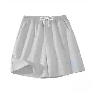 棉致 时尚简约个性星星涂鸦系带弹性舒适吸湿透气纯棉轻薄宽松基础通勤五分休闲短裤 女款