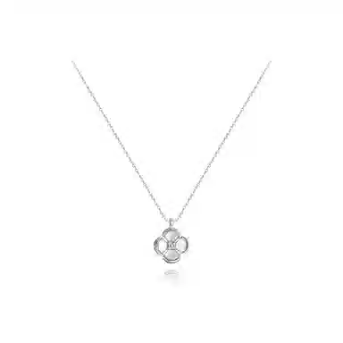 【纯银999】 六桂福珠宝 幸运四叶草 小众设计经典百搭日常简约高级感精致轻奢极简通勤温柔气质 足银 项链 女款