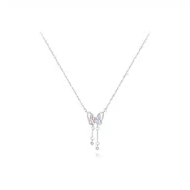 【纯银999】 六桂福珠宝 幸运蝴蝶 小众设计经典百搭日常简约高级感精致轻奢极简通勤温柔气质#好运 足银 项链 女款