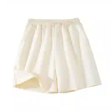 棉致 时尚简约个性星星涂鸦系带弹性舒适吸湿透气纯棉轻薄宽松基础通勤五分休闲短裤 女款