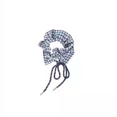 水中玉 格子蝴蝶结大肠高级感扎头发慵懒风#好运 布艺 头绳 女款