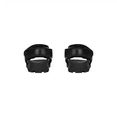 Miu Miu Leather Open Toe Sandals Black