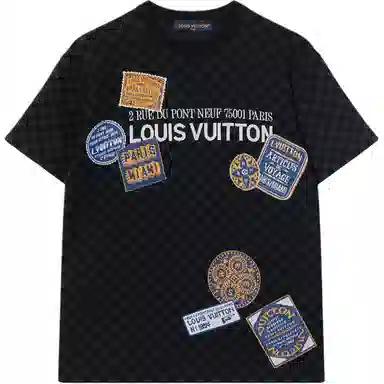 Louis Vuitton SS25 Logo Print T-Shirt Black