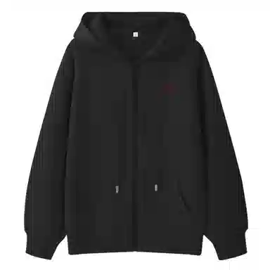 棉致 字母简约纯色牛奶丝复合抗皱无性别主义宽松落肩休闲卫衣 男女同款