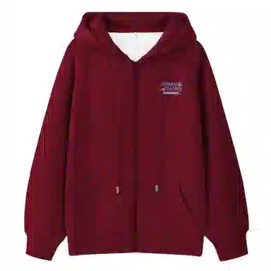 棉致 创意字母图案简约纯色牛奶丝复合抗皱无性别主义宽松落肩休闲卫衣 男女同款