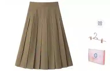 东鲸岁时记 学院风格雷系纯色中长款伯克利百褶裙休闲长裙 女款 灰色裙