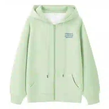 棉致 创意字母图案简约纯色牛奶丝复合抗皱无性别主义宽松落肩休闲卫衣 男女同款