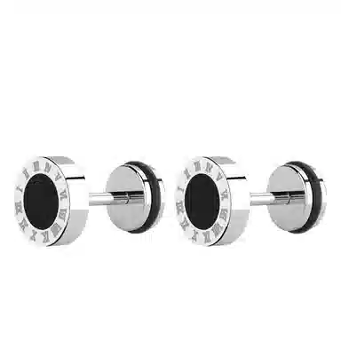 色菲尔 罗马数字螺丝拧扣耳饰 小众简约高级感设计潮流轻奢个性中性时尚百搭 养耳免摘 钛钢 耳钉 男女同款情侣款