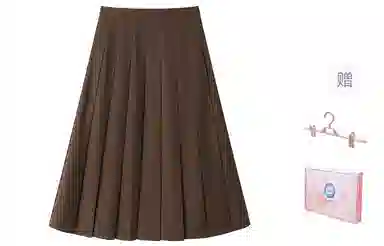东鲸岁时记 学院风格雷系纯色中长款伯克利百褶裙休闲长裙 女款 灰色裙