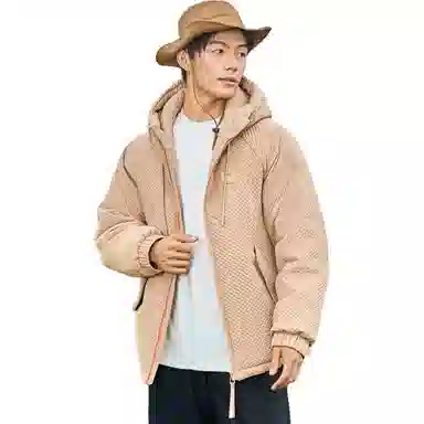 鸭鸭 冬季时尚百搭纯色保暖舒适休闲连帽羽绒服 男女同款