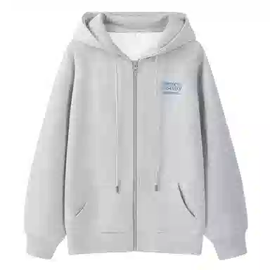 棉致 创意字母图案简约纯色牛奶丝复合抗皱无性别主义宽松落肩休闲卫衣 男女同款