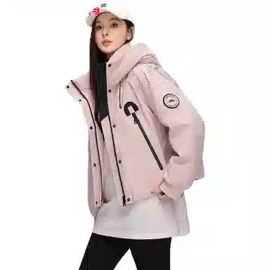 鸭鸭 秋冬 设计感时尚百搭保暖面包羽绒服 短款 女款