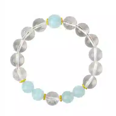 石缘聚 手链时尚原创国潮时尚大气典雅精致高级感#好运 白水晶 手串 女款