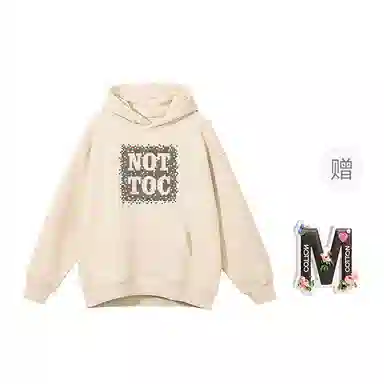棉购 连帽外套字母个性设计印花秋冬加绒加厚学生美式帽衫上衣卫衣 男女同款
