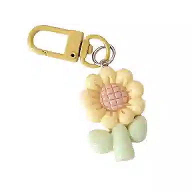 卡莱茵 奶油风胖乎乎花朵可爱甜美郁金香向日葵书包挂饰 亚克力 挂件 男女同款情侣款