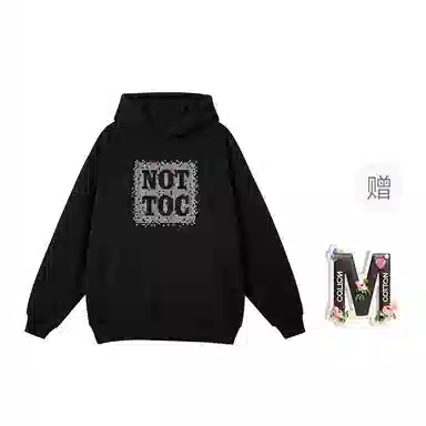 棉购 连帽外套字母个性设计印花秋冬加绒加厚学生美式帽衫上衣卫衣 男女同款