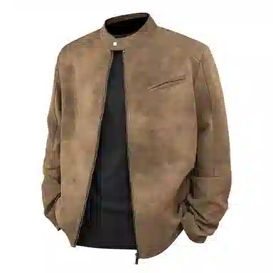 日系美式复古风通勤休闲百搭机车服皮衣 男女同款