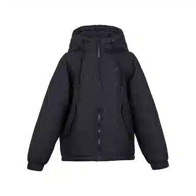 鸭鸭 冬季时尚百搭纯色保暖舒适休闲连帽羽绒服 男女同款