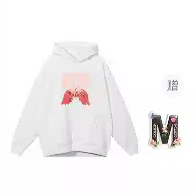 棉购 连帽秋冬季加绒加厚舒适百搭潮流印花美式学生上衣服卫衣 男女同款