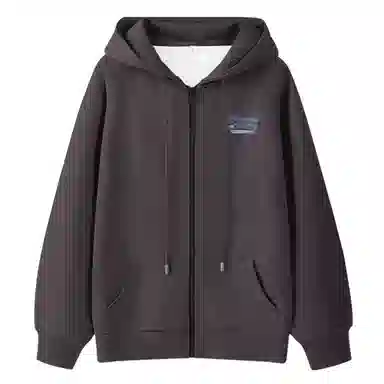 棉致 创意字母图案简约纯色牛奶丝复合抗皱无性别主义宽松落肩休闲卫衣 男女同款