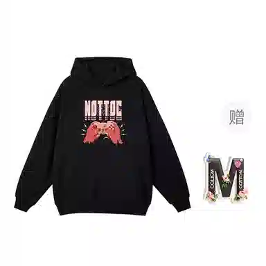棉购 连帽秋冬季加绒加厚舒适百搭潮流印花美式学生上衣服卫衣 男女同款