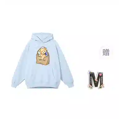 棉购 加绒慵懒风加厚长袖上衣外套卡通可爱宽松休闲卫衣 女款