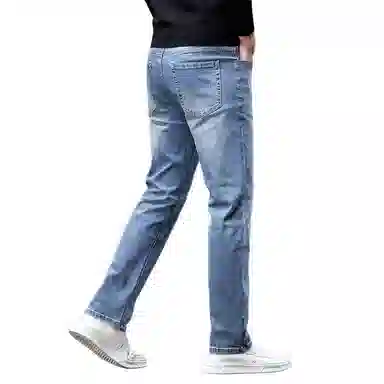 恒源祥 男士舒适长裤设计感牛仔裤 男款