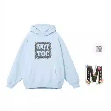 棉购 连帽外套字母个性设计印花秋冬加绒加厚学生美式帽衫上衣卫衣 男女同款