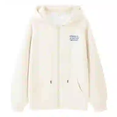 棉致 创意字母图案简约纯色牛奶丝复合抗皱无性别主义宽松落肩休闲卫衣 男女同款