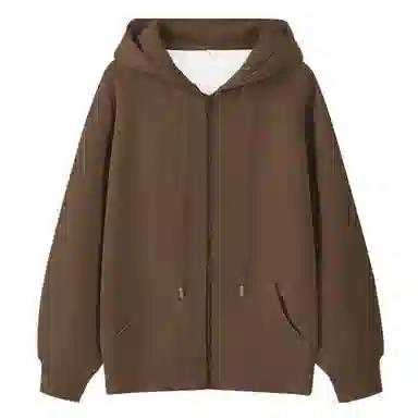 棉致 字母简约纯色牛奶丝复合抗皱无性别主义宽松落肩休闲卫衣 男女同款