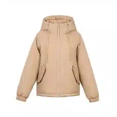 鸭鸭 冬季时尚百搭纯色保暖舒适休闲连帽羽绒服 男女同款