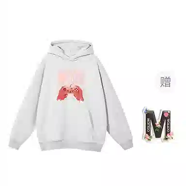 棉购 连帽秋冬季加绒加厚舒适百搭潮流印花美式学生上衣服卫衣 男女同款