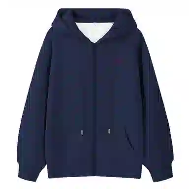 棉致 字母简约纯色牛奶丝复合抗皱无性别主义宽松落肩休闲卫衣 男女同款