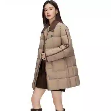 鸭鸭 舒适简约优雅羽绒服 中长款 女款